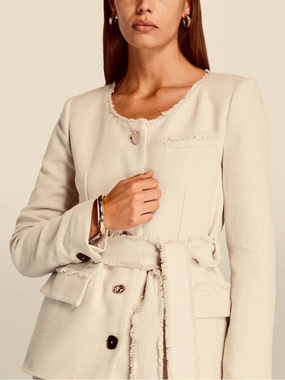 STAUD Oat Milk Charles Blazer - Oat Milk